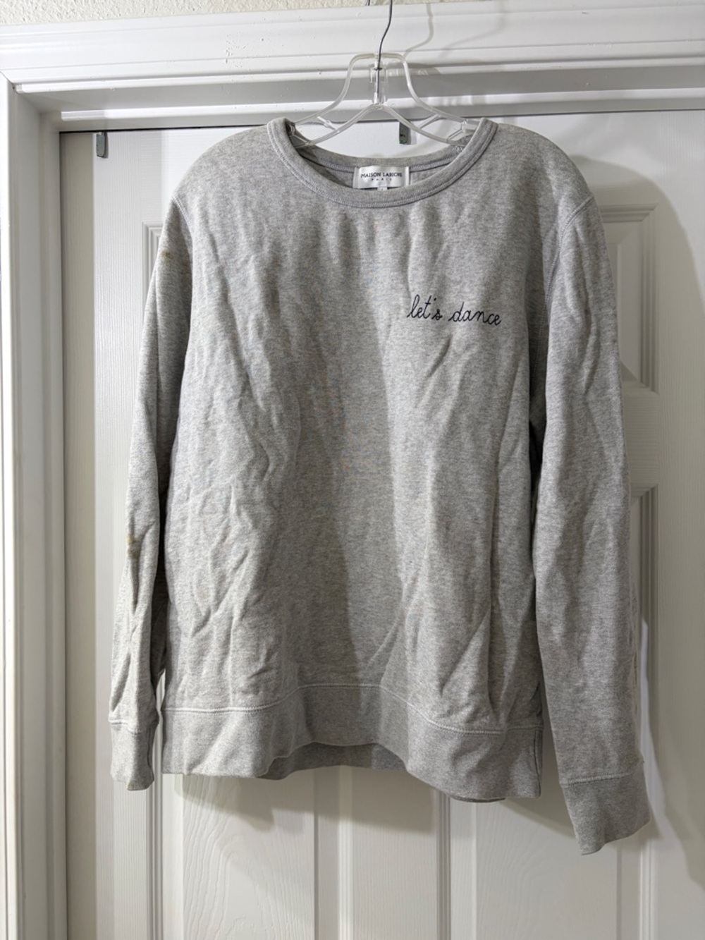 Maison LaBiche Let's Dance Embroidered Crewneck Men’s Sweatshirt - Gray